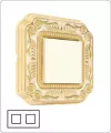Рамка Fede Firenze на 2 поста, универсальная, gold white patina