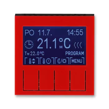 ABB Levit красный / дымчатый чёрный Терморегулятор универсальный программируемый