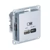 ATLASDESIGN USB РОЗЕТКА A + тип-C 45W высокоскор.заряд. QC,PD, механизм,АЛЮМИНИЙ (фото 1)