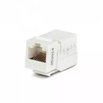 Вставка Keystone Jack RJ-45(8P8C), категория 5e, белая, Hyperline KJNE-8P8C-C5e-90-WH