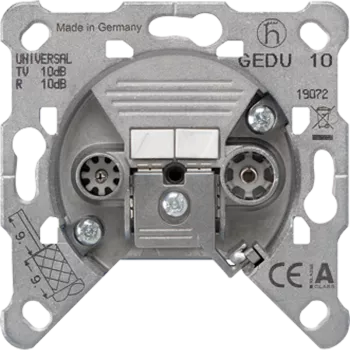 Розетка TV-SAT проходная для спутникового, эфирного и кабельного вещания GEDU10 Jung