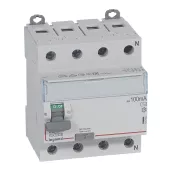 Устройство защитного отключения (УЗО) Legrand DX3, 4 полюса, 80A, 100 mA, тип AC, электро-механическое, ширина 4 DIN-модуля