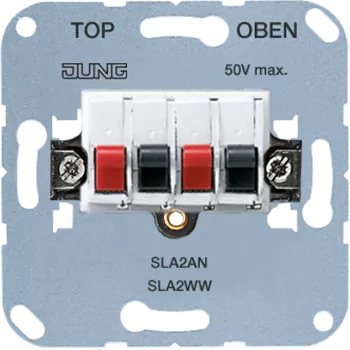 Гнездо для громкоговорителя двухполюсное; белое SLA2WW Jung