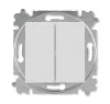 ABB Levit серый / белый Выключатель кнопочный 2-х клавишный