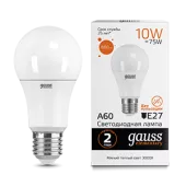 Лампа Gauss Elementary A60 10W 880lm 3000K Е27 LED 220V