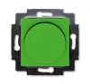 ABB Levit зелёный / дымчатый чёрный Светорегулятор поворотно-нажимной 60-600 Вт R