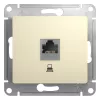 Розетка компьютерная RJ45 кат.5е, бежевый, Systeme Electric, серия Glossa (фото 11)