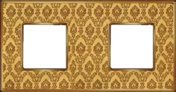 Рамка Fede Vintage tapestry на 2 поста, универсальная, decorgold - bright gold