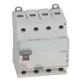 Устройство защитного отключения (УЗО) Legrand DX3, 4 полюса, 63A, 300 mA, тип AC, электро-механическое, ширина 4 DIN-модуля