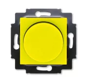 ABB Levit жёлтый / дымчатый чёрный Светорегулятор поворотно-нажимной 60-600 Вт R