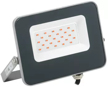 Прожектор LED СДО 07-20R red IP65 серый IEK