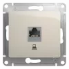 Розетка компьютерная RJ45 кат.5е, молочный, Systeme Electric, серия Glossa (фото 3)