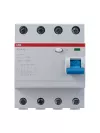 Устройство защитного отключения (УЗО) ABB F200, 4 полюса, 100A, 300 mA, тип AC, электро-механическое, ширина 4 DIN-модуля
