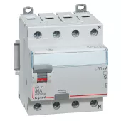 Устройство защитного отключения (УЗО) Legrand DX3, 4 полюса, 80A, 30 mA, тип AC, электро-механическое, ширина 4 DIN-модуля