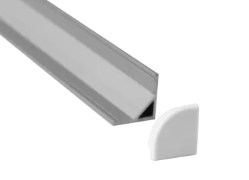 Угловой алюминиевый профиль 23х14,5х2000 мм. Цвет: Анодированное серебо