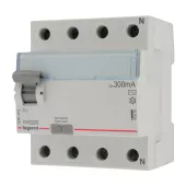 Устройство защитного отключения (УЗО) Legrand TX3, 4 полюса, 40A, 300 mA, тип AC, электро-механическое, ширина 4 DIN-модуля