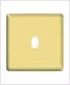 Кнопка звонка одноклавишная (1н.о.) Fede, на клеммах, bright gold/бежевый