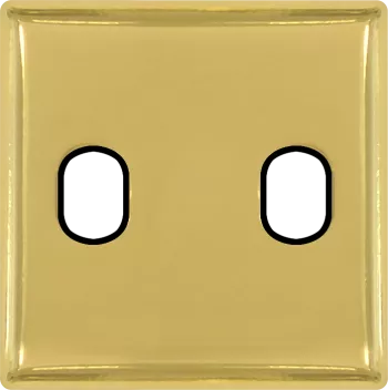 FEDE Латунная накладка для двойного переключателя цвет Bright gold+black серия Toggle