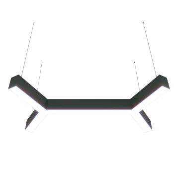 Donolux подвесной светодиодный светильник, 57,6 Ватт, 3960Lm, 3000К, IP20, 490х835мм, H73мм, RAL9005 (мат.черный)