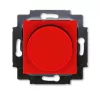 ABB Levit красный / дымчатый чёрный Светорегулятор поворотно-нажимной 60-600 Вт R