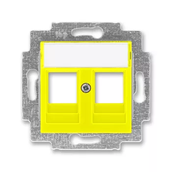 ABB Levit жёлтый Накладка с суппортом для информационных разъёмов