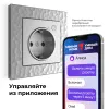 Werkel серебряный Розетка 220v Умный дом Wi-Fi. W1171606 (фото 9)