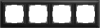 Werkel Fiore черный матовый Рамка на 4 поста, поликарбонат. W0042208