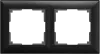 Werkel Fiore черный матовый Рамка на 2 поста, поликарбонат. W0022208