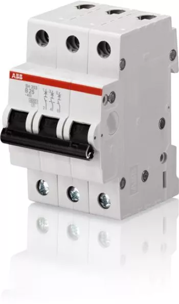 Автоматический выключатель Abb SH200, 3 полюса, 10А, тип C, 6kA