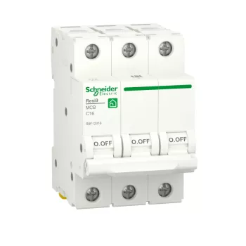 Автоматический выключатель Schneider Electric Resi9, 3 полюса, 16A, тип C, 6kA