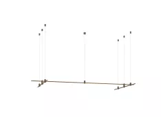 Donolux Magnet Modular System «CODE 1.2», L2000хL1000x2хH95-3000 мм (высота регулируется), DC24V, подвесное основание для модульных светильников, темная бронза, блок питания в комплект не входит