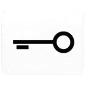 Окошко с символом для KO-клавиш; символ ключ , белое 33TWW Jung
