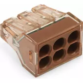 WAGO  Клеммы для распределительных коробок серии 773 на 6 проводников сечением 1,5-4 мм2 (без пасты)