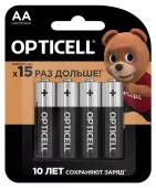 Батарейка алкалиновая AA/LR6,  4 шт. в блистере, Basic Opticell