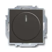 Светорегулятор поворотно-нажимной ABB Basic55 для электронных трансформаторов 12в, без нейтрали, chateau-черный