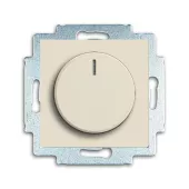 Светорегулятор поворотно-нажимной ABB Basic55 для ламп накаливания 230в и обмоточных трансформаторов 12в, без нейтрали, слоновая кость