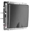 Werkel графит рифленый Розетка 220v с заземлением, с крышкой и шторками, IP44. W1171204